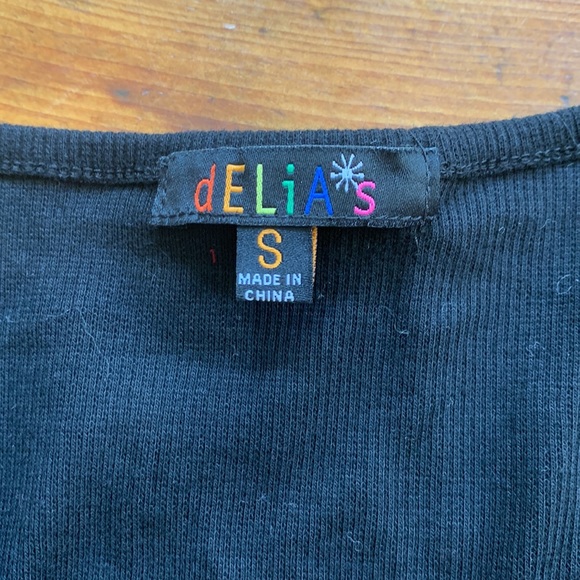 Black ribbed tank top with multicolored logo - Picture 4 of 4